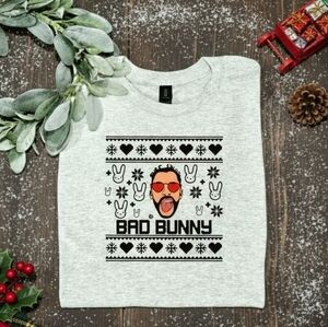 Bad Bunny Tshirt Trendy Short Sleeve Shirt humor popular holiday